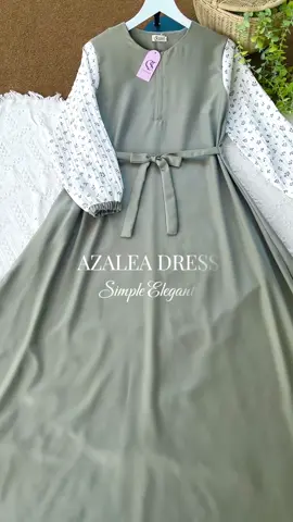 Simple Cantik bersahaja 🥰🫶🏻🌿 #azaleadress #dresssimple #gamiselegant #ootdhijabsimple #gamisremaja 