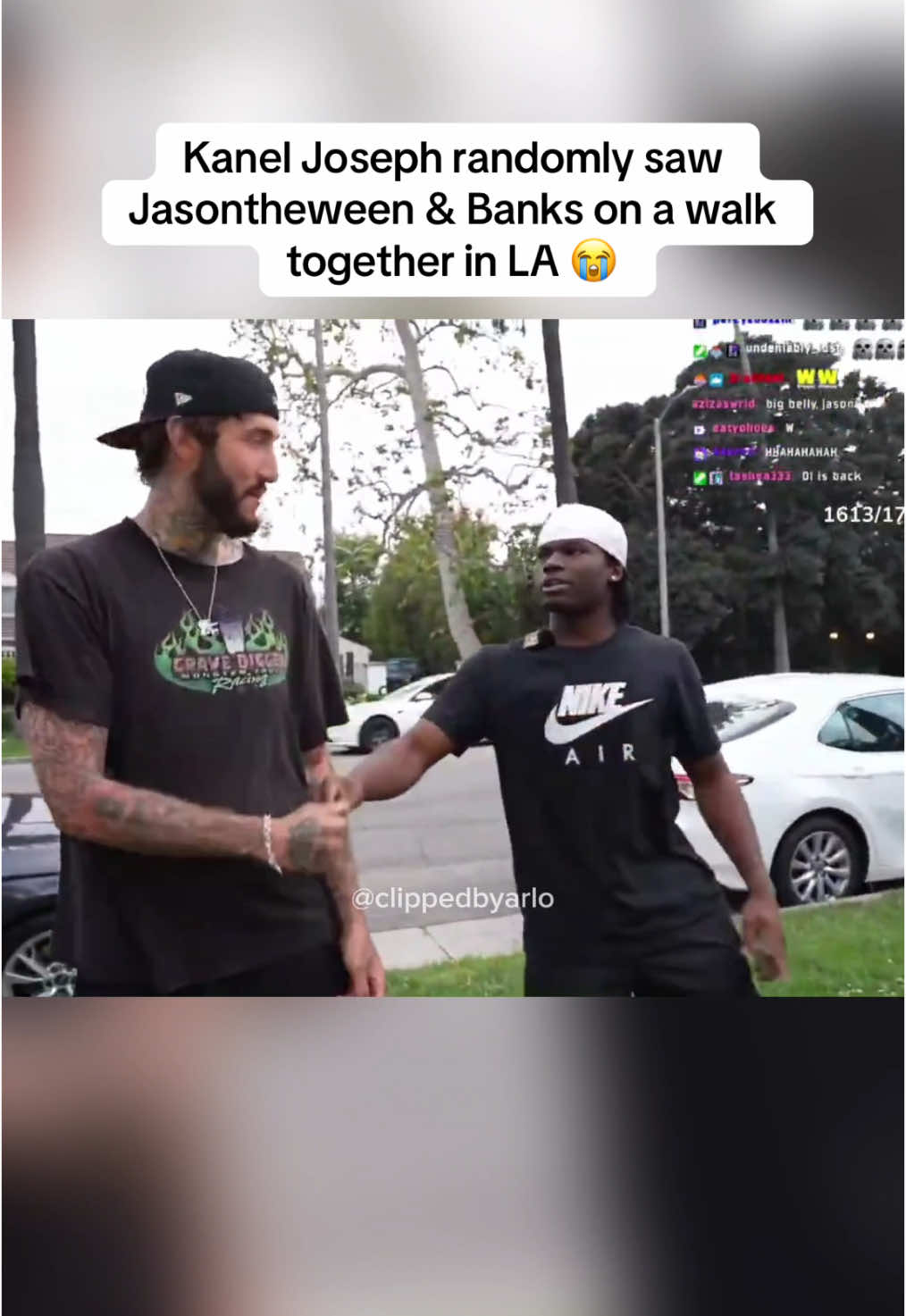 Kanel Joseph randomly saw Jasontheween & Banks on a walk together in LA 😭 #fyp #faze #fazeclan #jasontheween #kaneljoseph #banks 