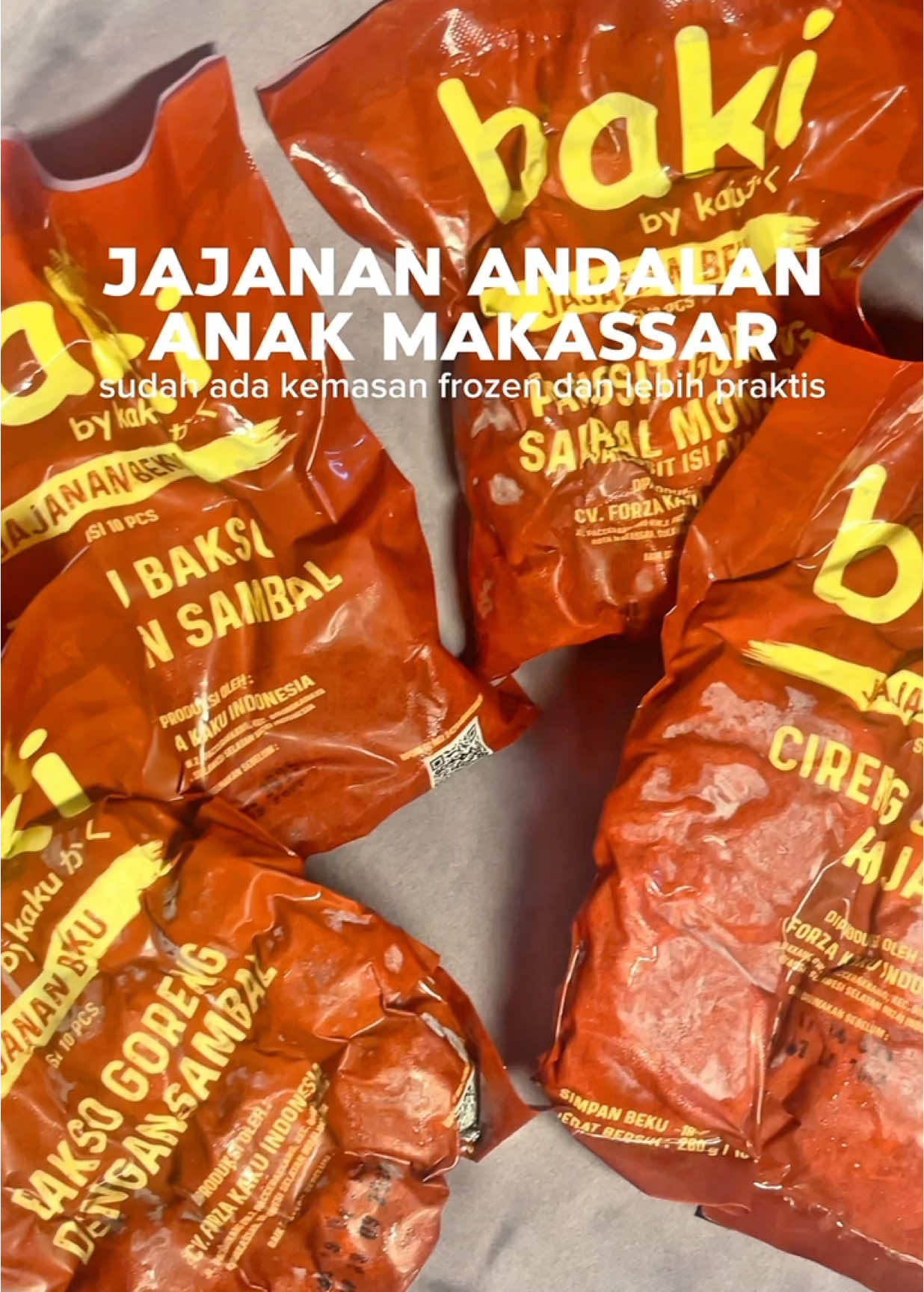 ada yang udah pernah conain jajanan yang satu ini? udah ada kemasan bekunya loh🥰 @Baki by Kaku  #kulinermakassar #makassarkuliner #jajananmakassar #bakso #tahugoreng #cireng #pangsitgoreng #sambalpedas #makassar #fyp #sulsel 