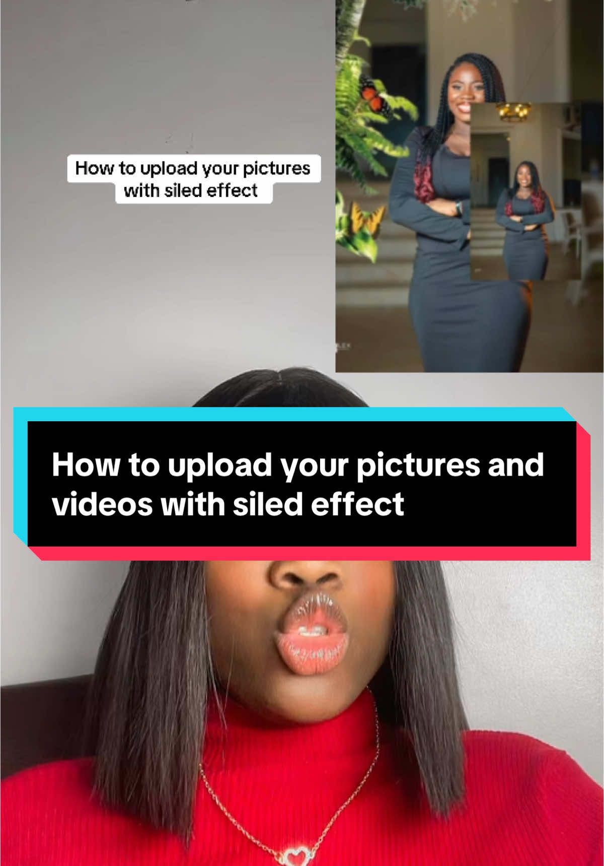 How to upload your pictures with siled effect #creatortips #tiktoktips #newontiktok #tiktokbeginners #drqueenzoe 