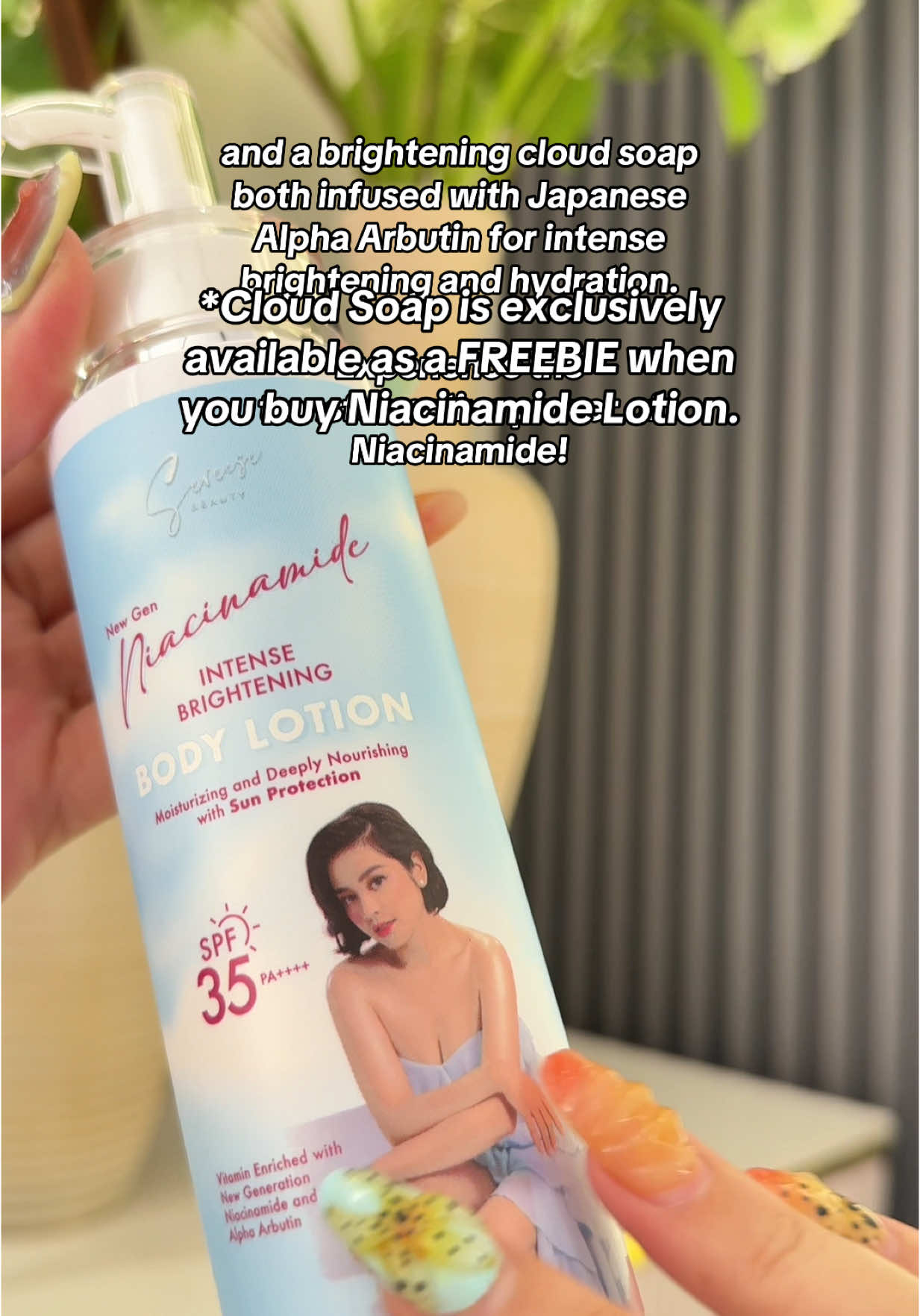 *Cloud Soap is exclusively available as a F R E E B I E when you buy Niacinamide Lotion. Your favorite lotion, now better than ever. ✨ Revamped with next-gen niacinamide and SPF 35 PA++++ for stronger protection and even more radiant skin. Sereese Beauty's New-Gen Niacinamide Body Lotion is here. #sereesebeauty #sereesebeautylotion 