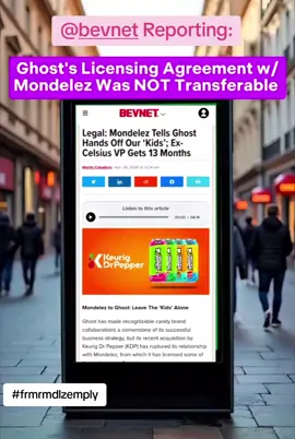 @bevnet reporting that #ghost energy's licensing agreement w/ #mondelez was not transferable upon the sale to Keurig Dr Pepper. Mondelez has taken them to court and given them 90 days to remove all branding from Ghost products. Thoughts? #cpg #cpgnews #ghostenergy #sourpatchkids #swedishfish #frmrmdlzemply 