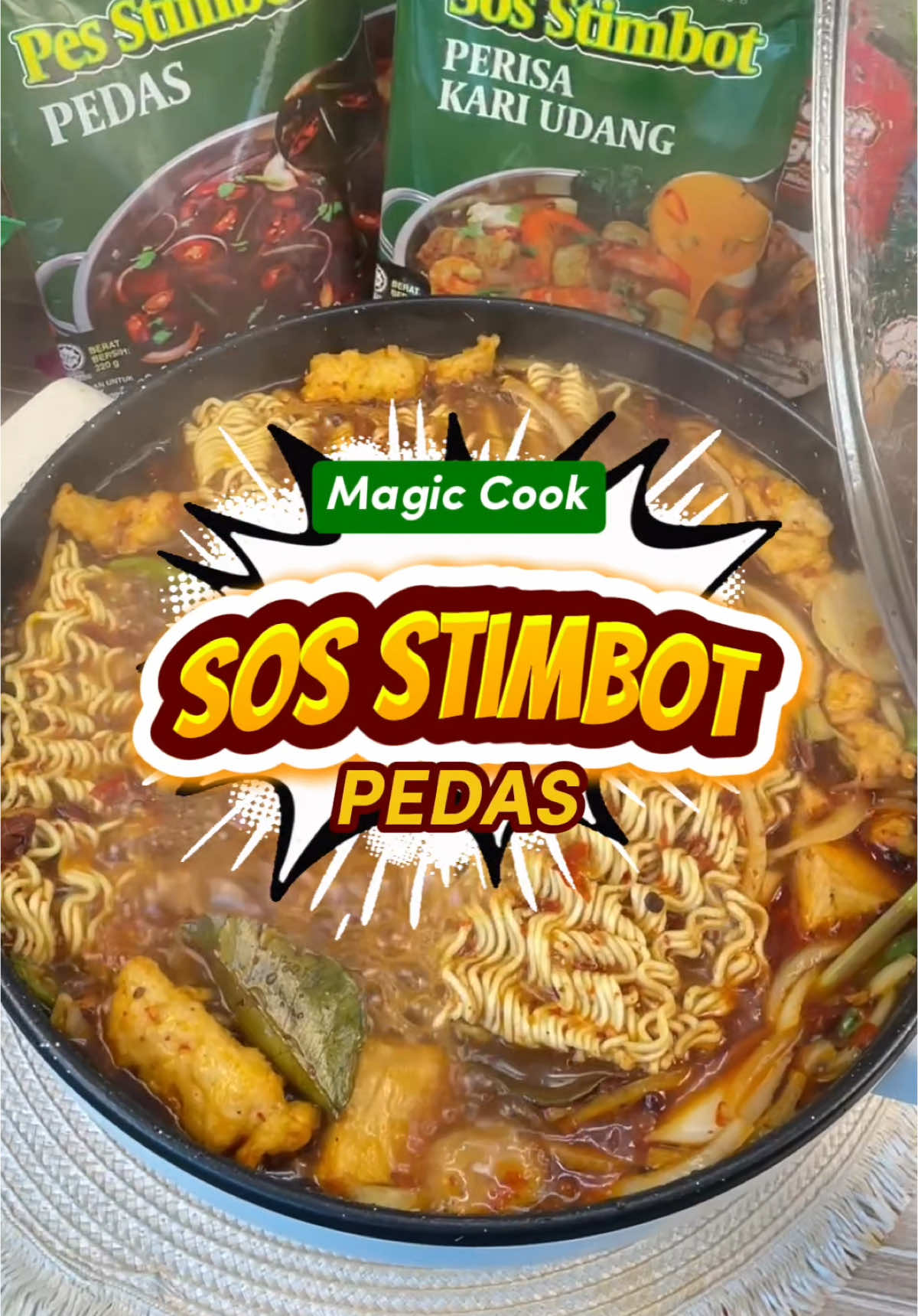 Stimbot sedap cukup rasa❗️kepada yang suka pedas dapatkan sekarang 😍  #magiccook #stimbot #pedas 