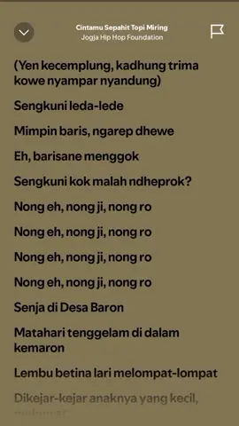 [cintamu sepahit topi miring by jogja hip hop foundation] #galerysong #fulllyrics 