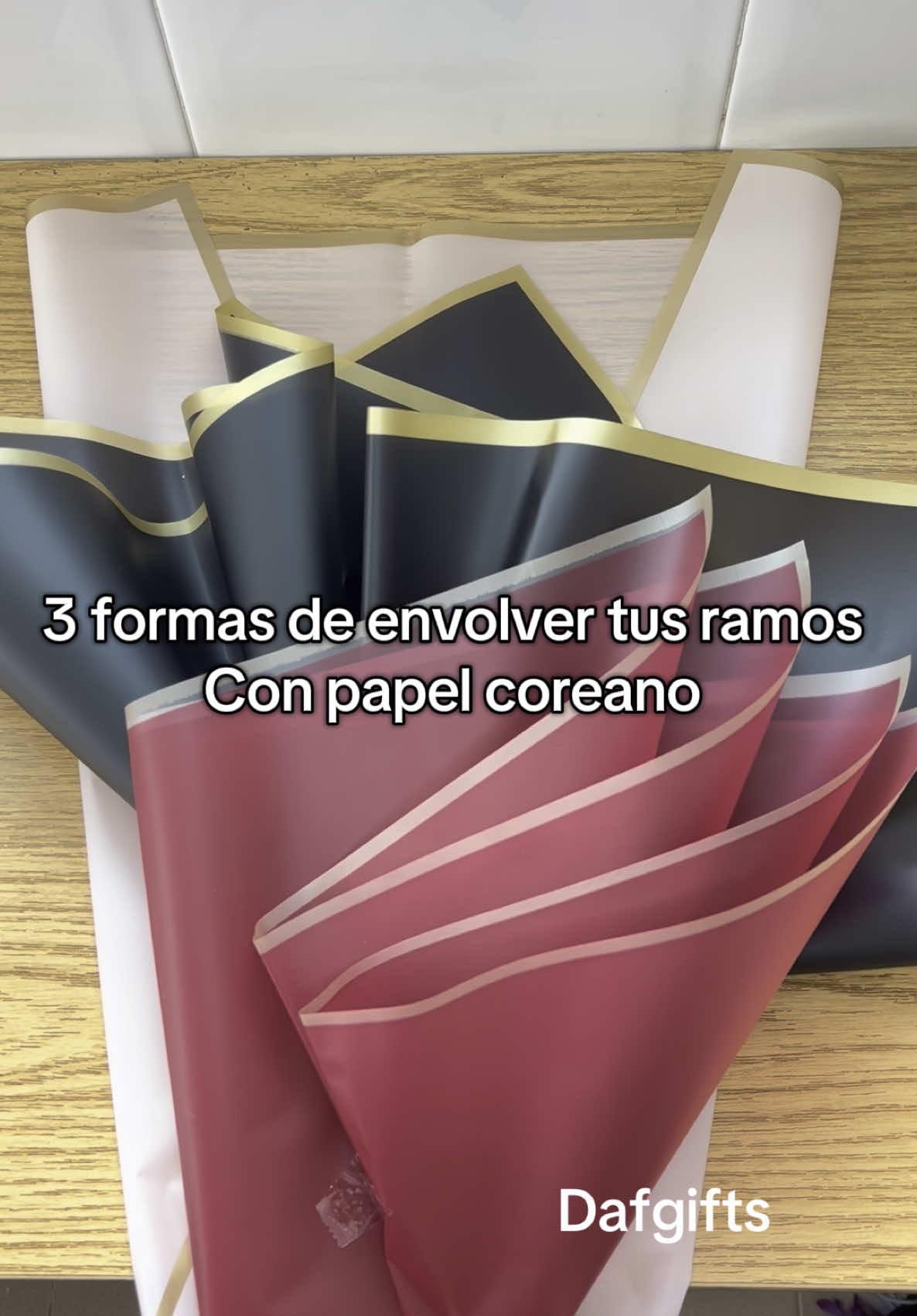 3 formas de envolver tus ramos con papel coreano. #papelcoreano #tutoriales #dafgifts #emprendimiento #emprendedora #ramos 