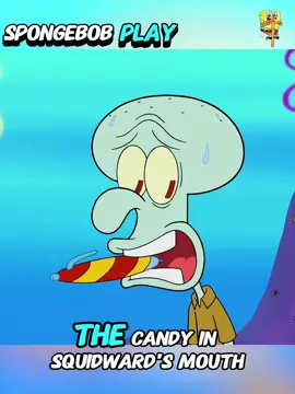 The candy in Squidward's mouth suddenly turns into worms.#tiktok #fypシ゚viral #foryou #fyp #movie #usa🇺🇸 #spongebobsquarepants #squidward #nickelodeon 