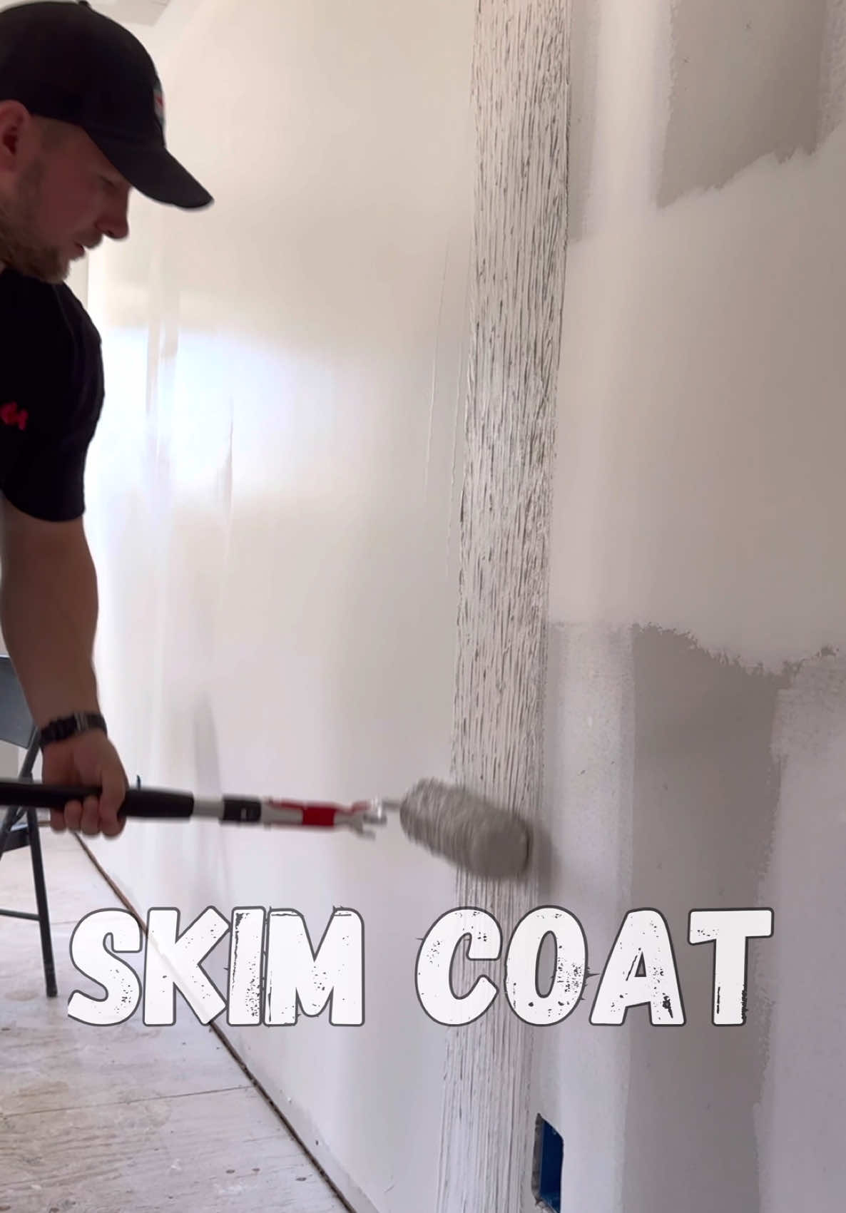 Skimming walls for a level 5 finish.  #construction #homerenovation #renovation #DIY #realestate #design #entrepreneur #tools #remodel #interiordesign #carpentry #woodworking 