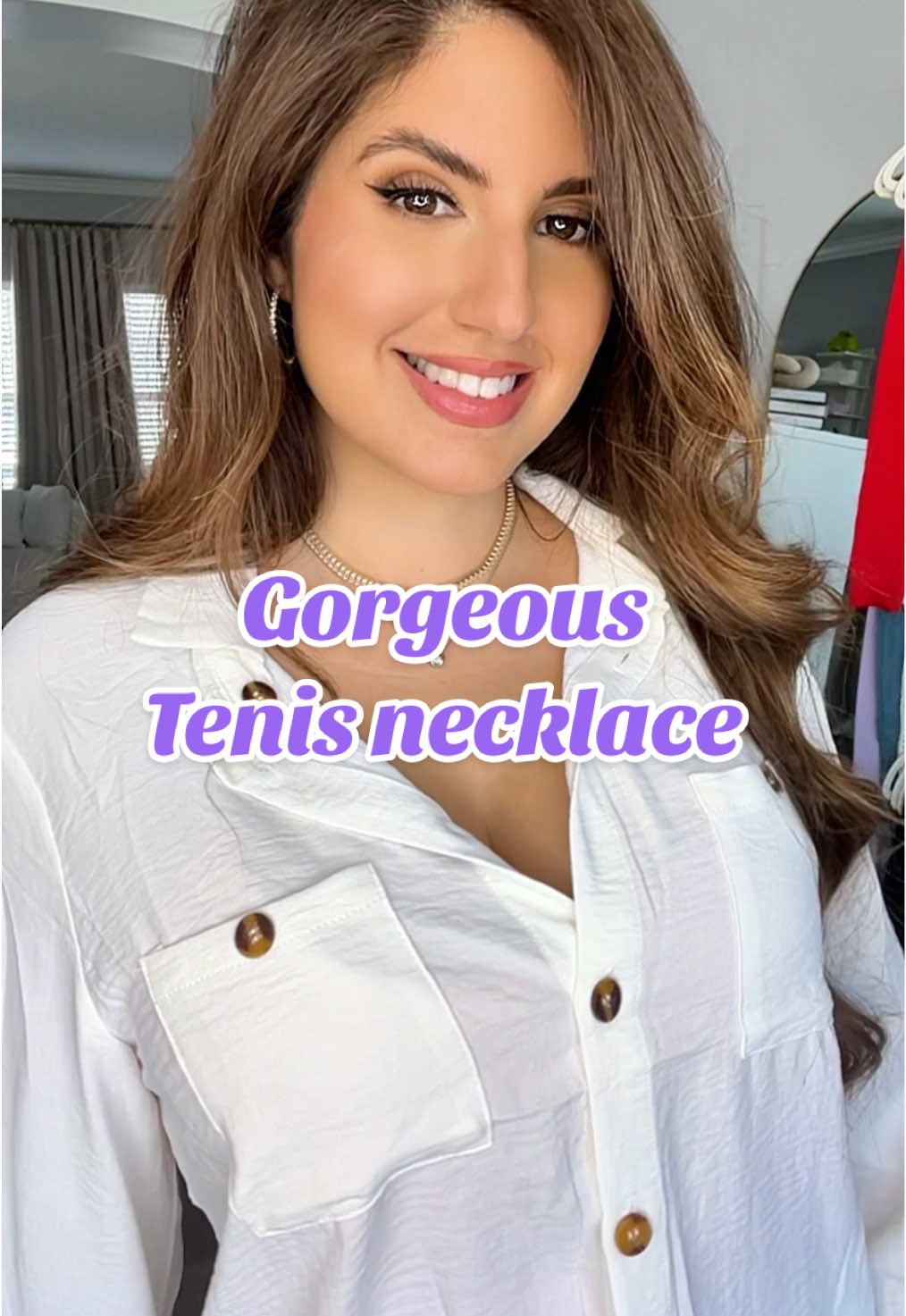 #jewelry #womensjewlery #tennisnecklace #SummerFashion #womensaccessories #fypシ #goldjewelryaesthetic 