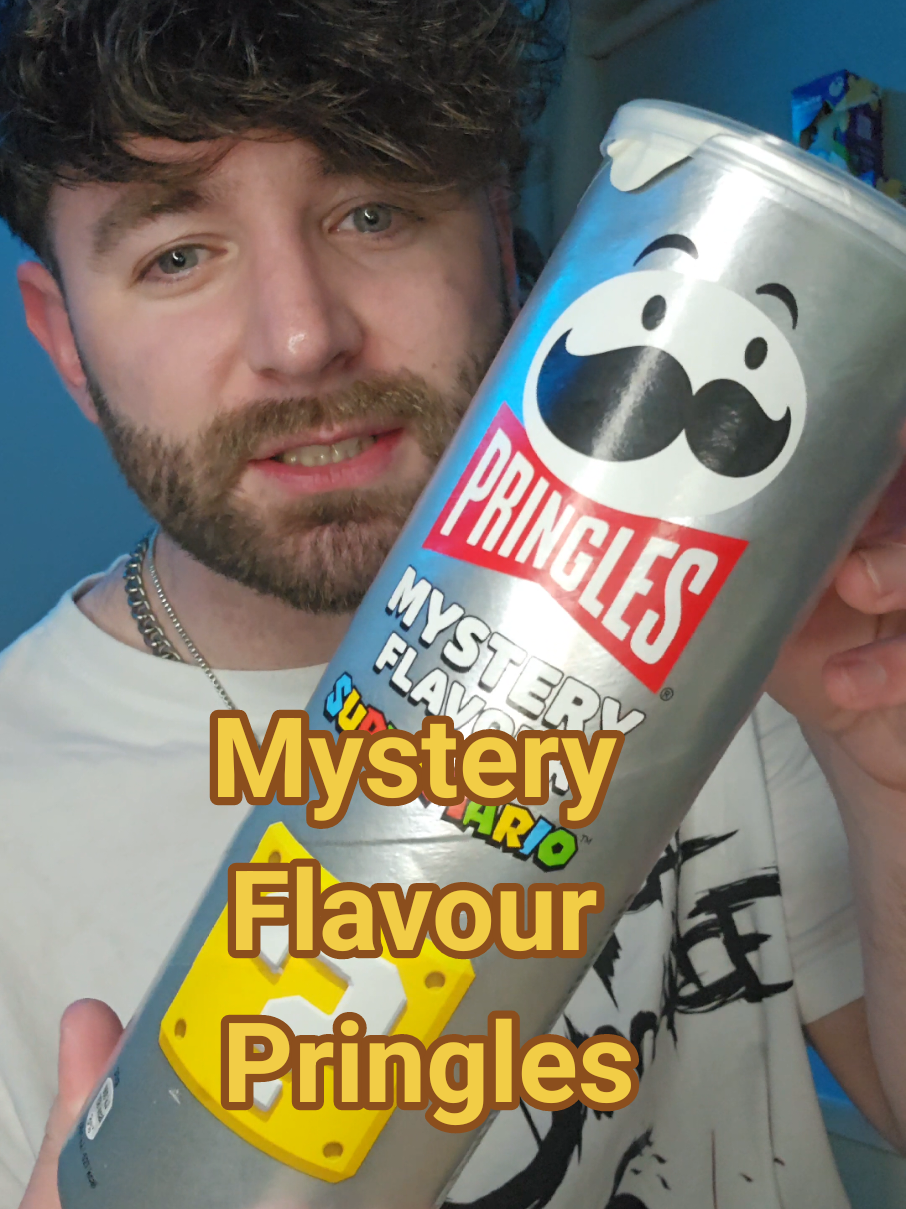 Trying Mario Pringles for the first time #mario #pringlescanhands #mystery #foodreview #foodreviews 