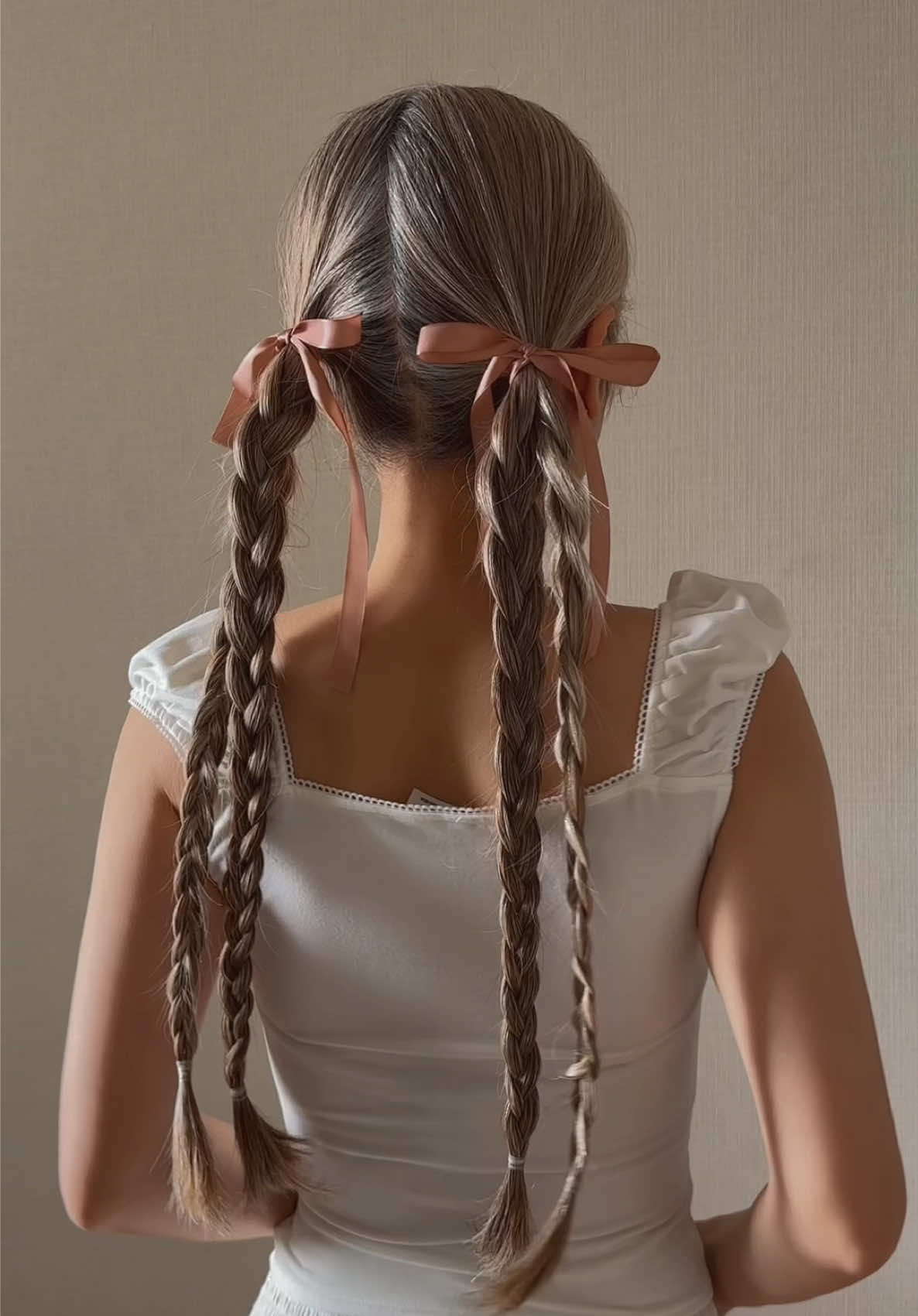 Spring hairstyle  #girlhairstyle #easyhairstyles #springhair #cutehairstyles #ribbonhairstyle #braidedhairstyle 