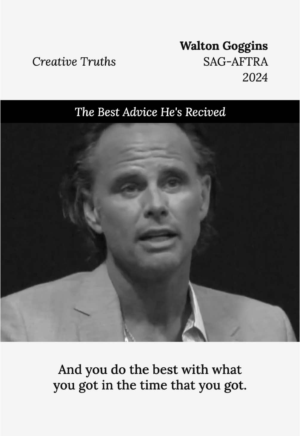 Walton Goggins on the Best Acting Advice He’s Ever Received #waltongoggins #acting #actor #actingadvice #righteousgemstones #whitelotus #fyp #inspirational