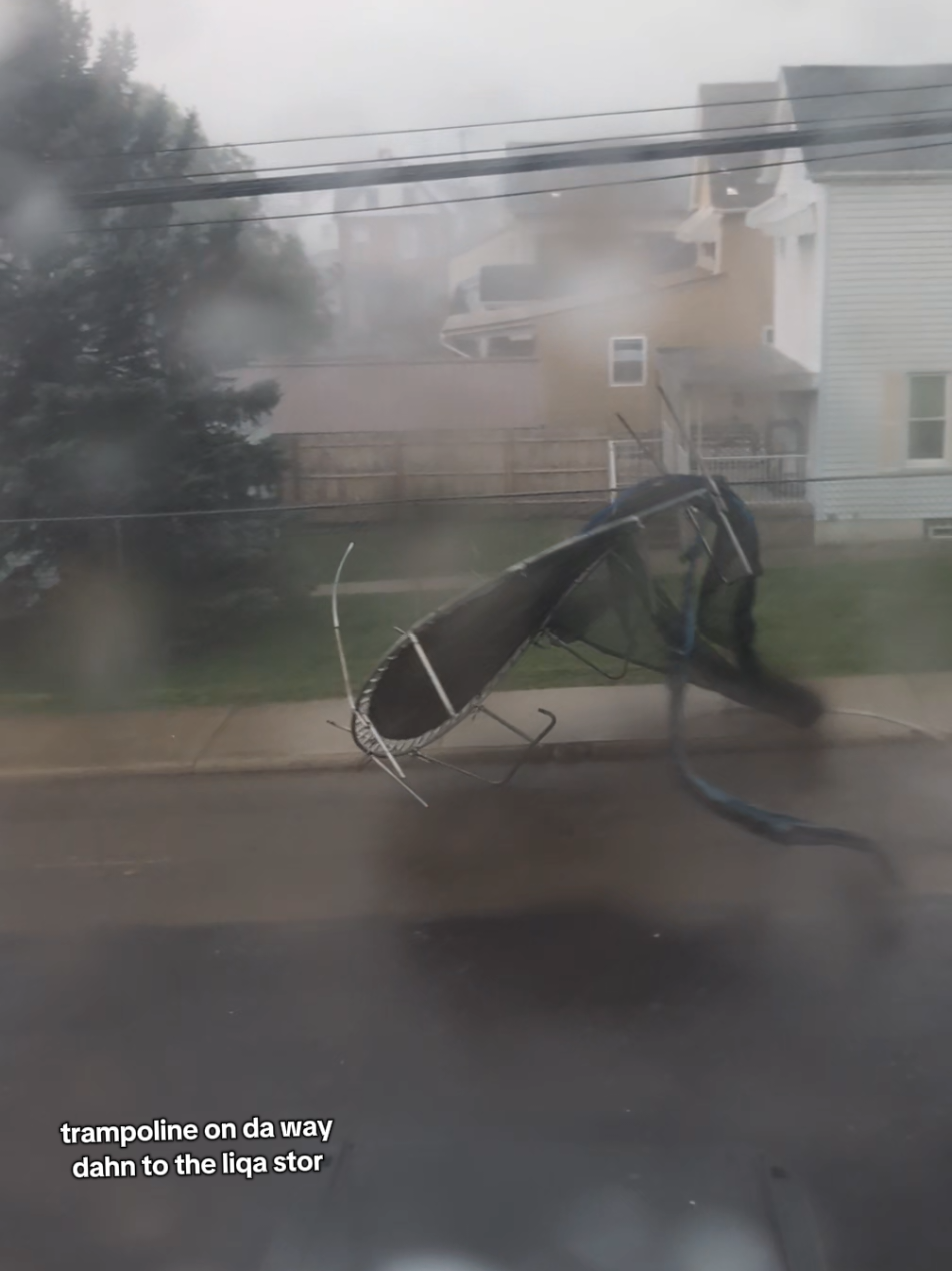 just a mild tornado in Pittsburgh, nbd #fyp #pittsburgh #412 #tornado #trampoline 