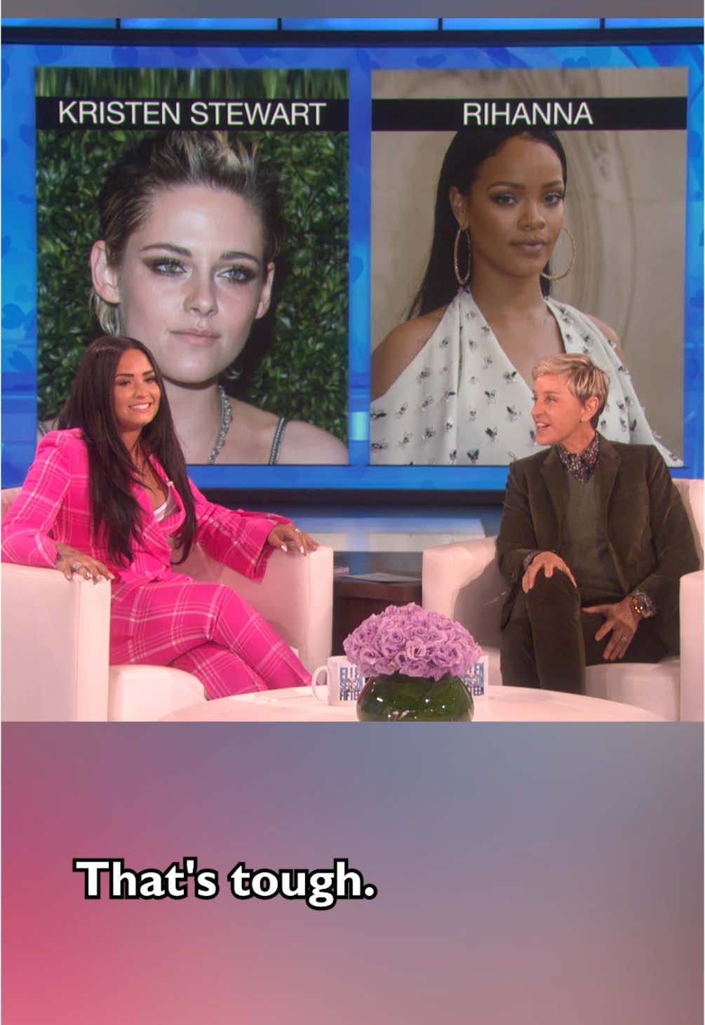 Demi Lovato plays #WhodYouRather 🤣🩷 #thellenshow #demilovato #rihanna #game #tbt 
