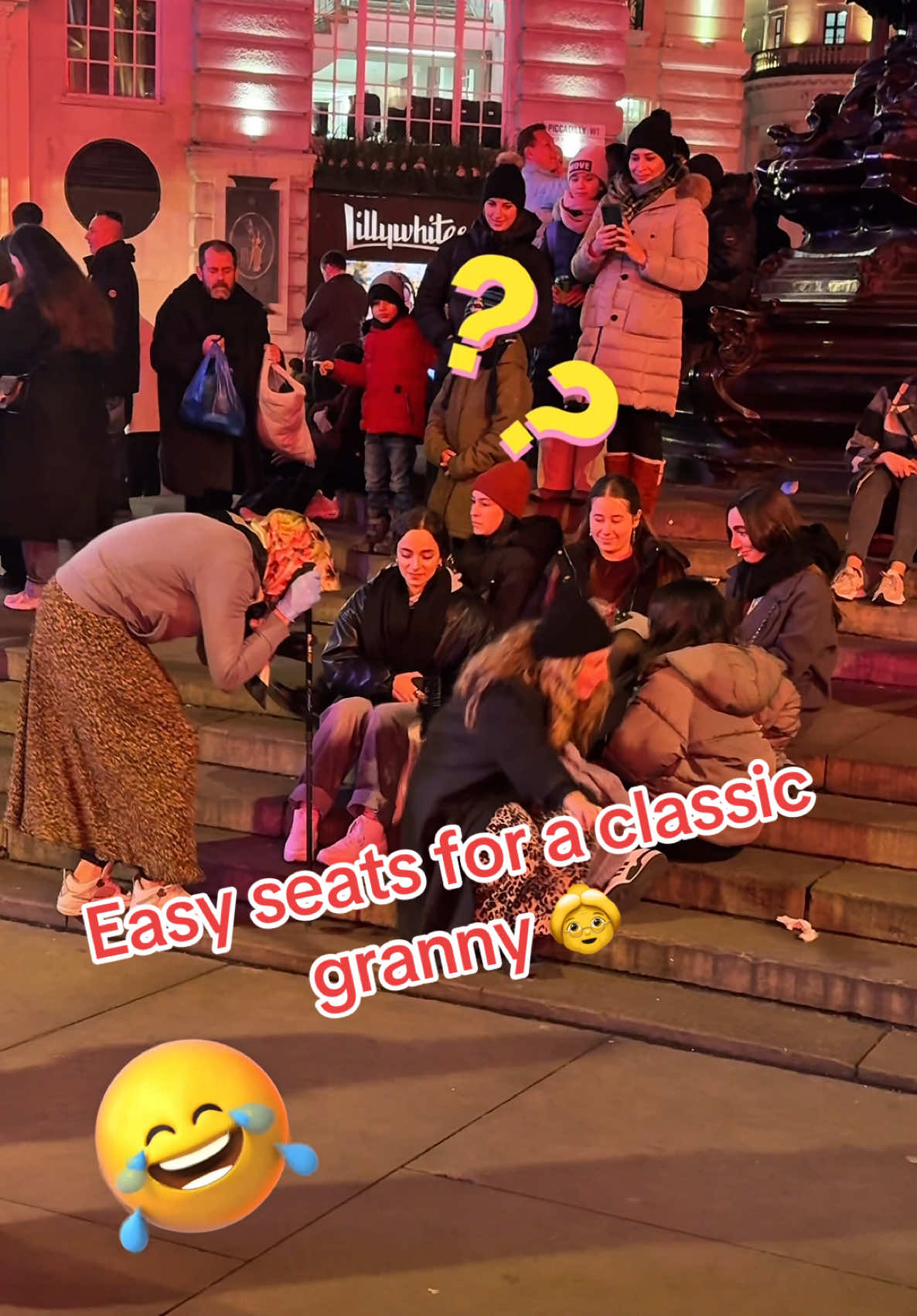 Easy seats for a classic grandmother. 🔥🤣🤣🤣#funnyy #funnytiktok #viral_video #foryoupage❤️❤️ #fyp 