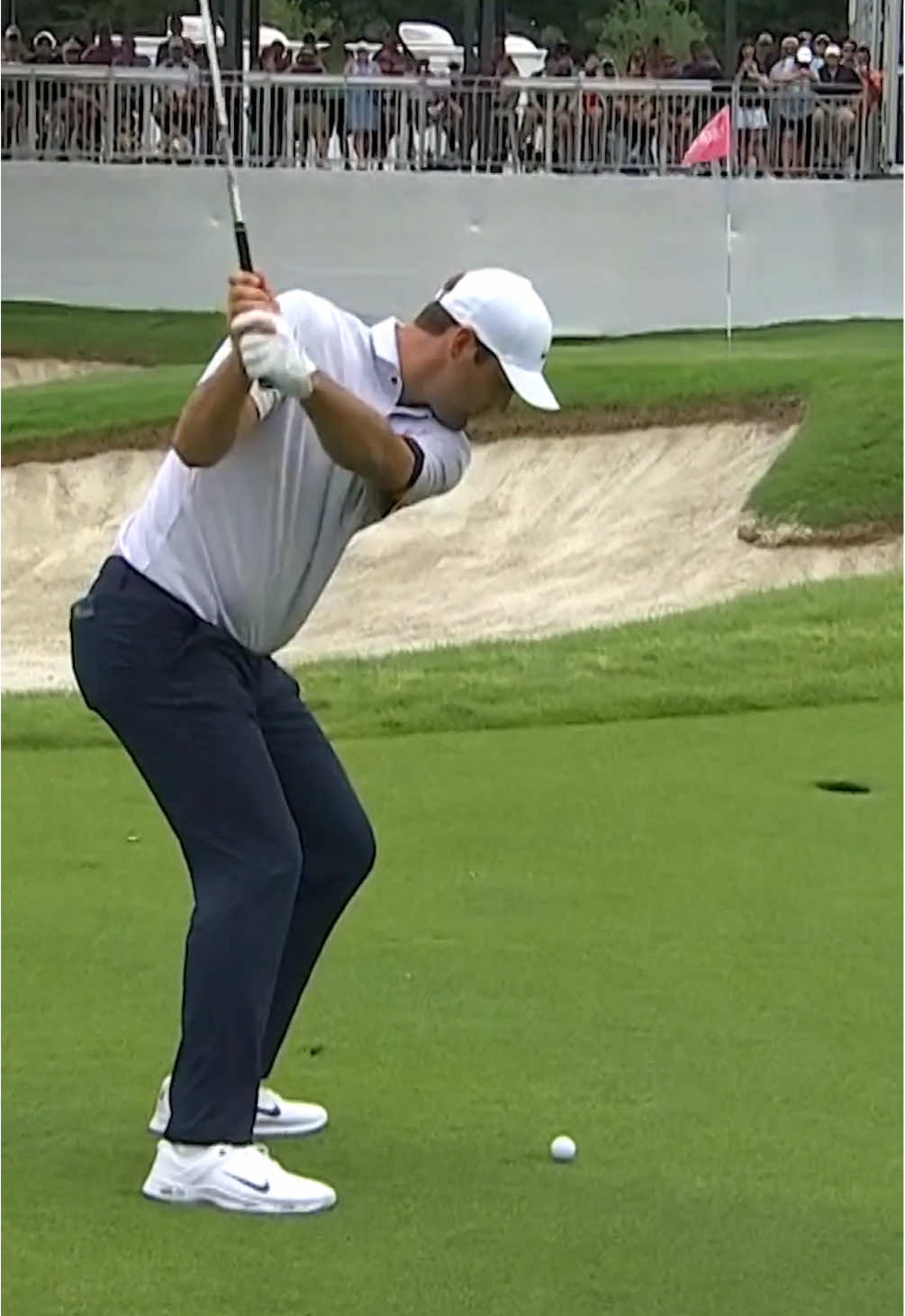 Scottie Scheffler gets the perfect spin in back-to-back years at THE CJ CUP Byron Nelson 🔥 #golf #PGATOUR #highlights 