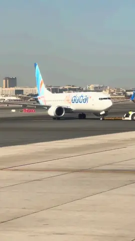 Fly Dubai B737 Max ready to takeoff from Dubai  #flydubai #b737 #b737max #planes #planespotting #planespotter #dubai #airport #dxb #aviation 