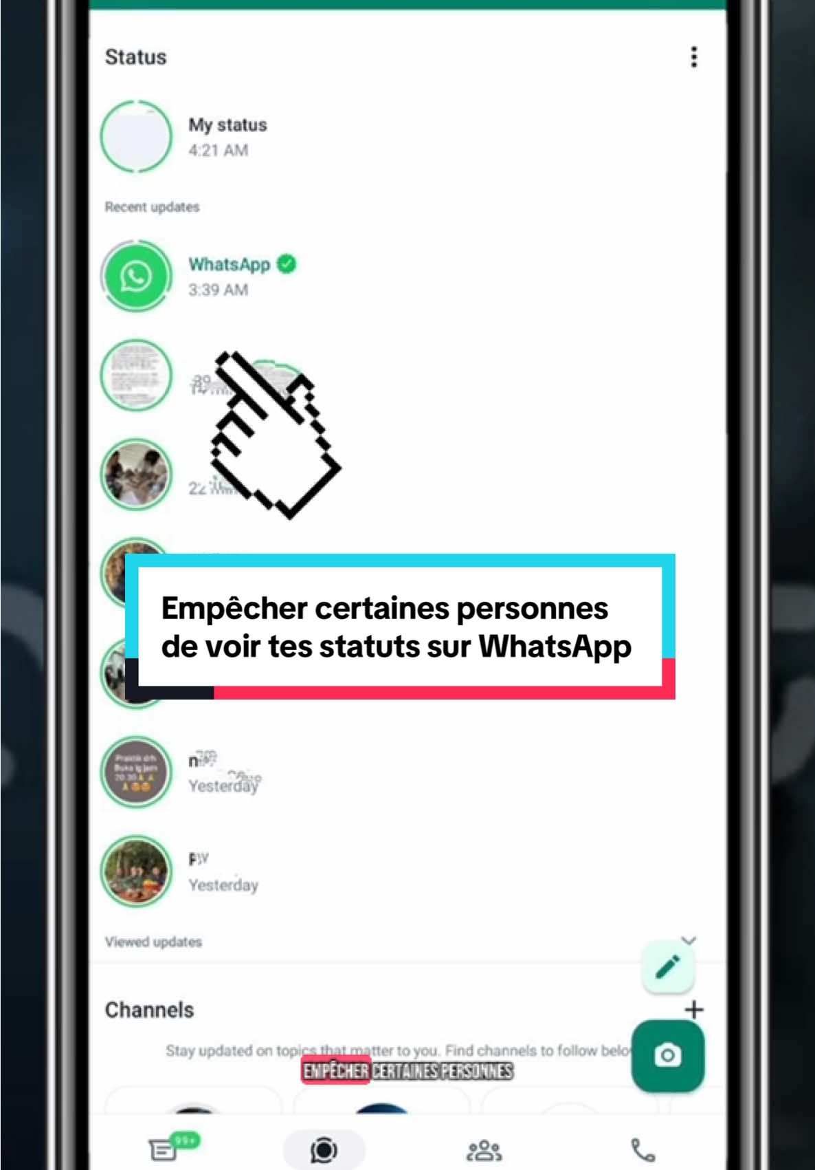 Empêcher certaines personnes de voir tes statuts sur WhatsApp #A_T_Diallo #diallo_tanouya #CapCut 