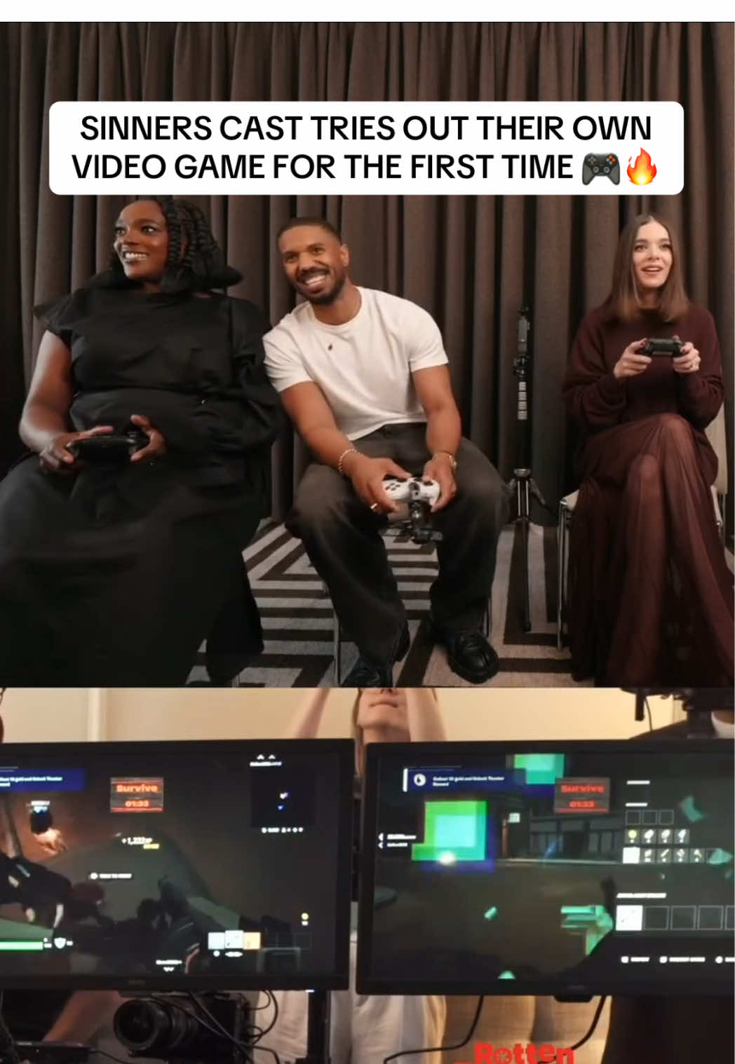 Sinners Cast Tries Out Their Own Video Game for the First Time 🎮🔥 🎥 Credit: @sinnersmovie instagram  📍 For educational & entertainment purposes only 🧠 All rights belong to their respective owners 📬 Want your clip featured? DM us! #fyp #viral #spikelee #sinners #sinnersmovie #michaelbjordan #ryancoogler #movietok #vampiremovie #trending #sinnerstwins #hailee #haileesteinfield #sinnersmary #annie #videogame #gaming #sinnersgame 