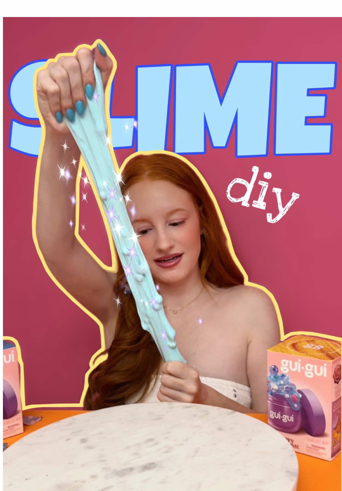 Just a girl in her slime era ✨🩵 Check out @MooseToys Gui Gui slime at @Walmart #guigui #guiguislime #moreismore
