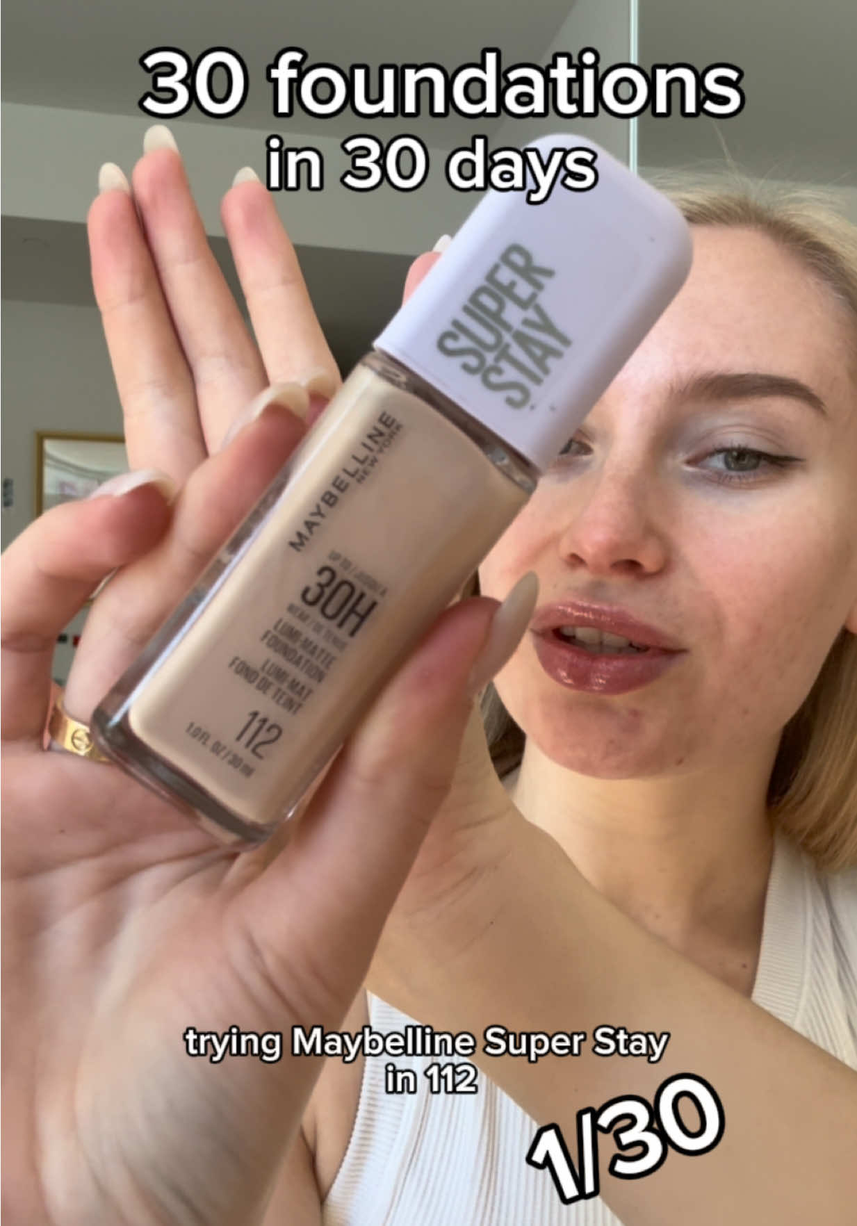 Super Stay by @Maybelline New York was a genuinely solid start to this series as it pretty much did everything you’d like a good foundation to do - it covered my hiscolorations, didn’t crease, and to my preference was matte through the day!    For $12 on Amazon this is an amazing option. However, I have to give it a 8.5/10 because it oxidized and like an hour later??  #realskin #foundation #skin #foundationreview #makeupreview #concealer #concealers #foundations #makeup #makeuptutorial #makeupartist #makeupideas #makeupoftheday #makeupaddict #beautystandards #confidence #acne #newyork #nyc #newyorkcity #nyccontentcreator #contentcreator #goals #nycinfluencer #ugc #ugccreator #skinfluencer