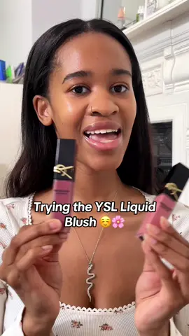 I’m not sure what possessed me to put so much of the purple blush on 😅…love the pink one though 💘@YSL Beauty  I think both shades of this liquid blush look really lovely on brown skin however be mindful that the formula dries quickly so if you need to blend them out do it fast before it gets patchy!!! YSL - Make Me Blush Liquid Blush (shade: 44 + 54) #yslbeauty #yslmakemeblush #makeupreview #brownskinmakeup #makeupforblackwomen 
