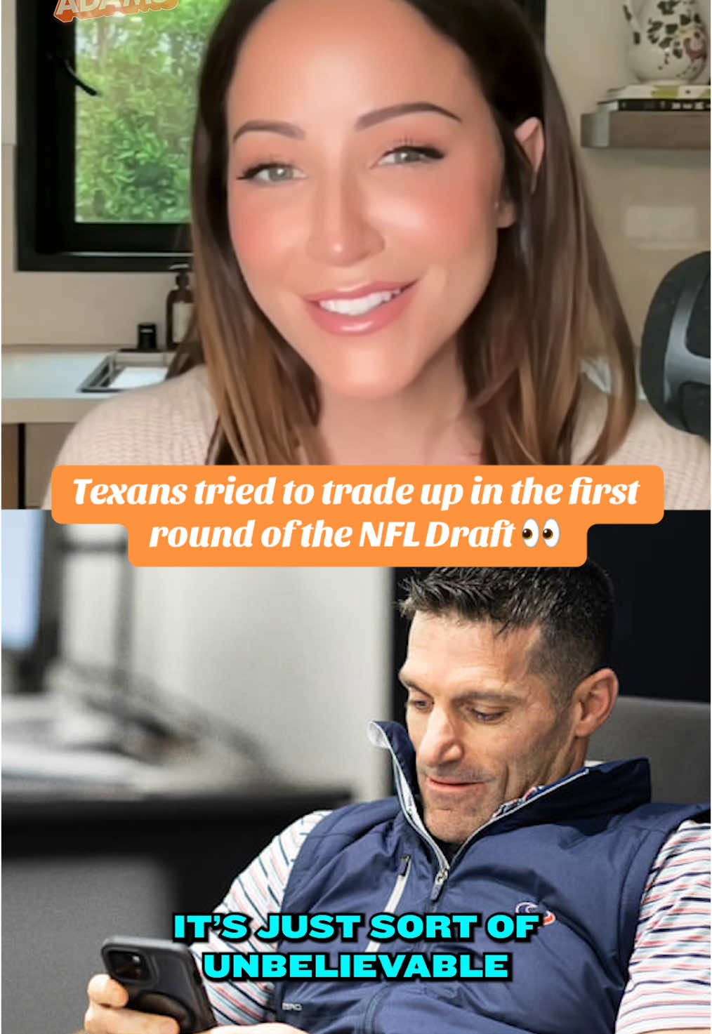 Texans GM Nick Caserio reveals they tried to trade up in this year’s draft, but traded out of the first round instead. 👀 #texans #nfldraft 