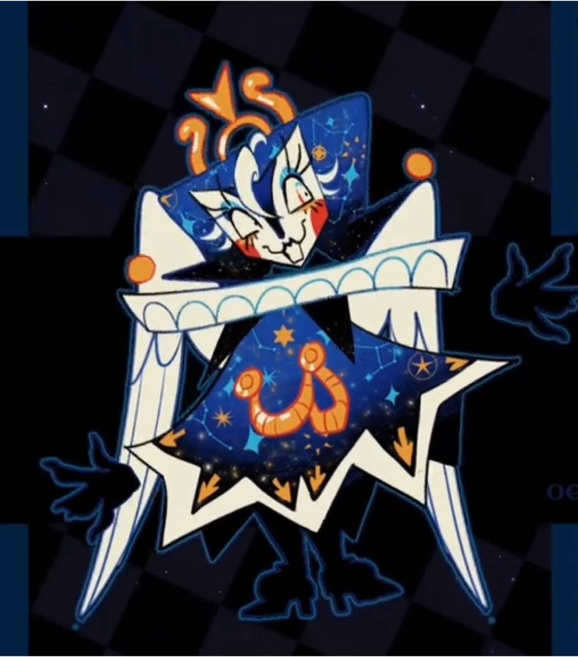 tweening test with narvi ^_^ 🩵  -  I’ve been planning a little animation with my little thing sooou.. also I felt like ripping my hair out cuz I haven’t posted in a little so I wanted to do something simple and eye catching!! AND! I want yall to meet Narvi cuz they are DEF a reoccurring character!!!! THATS MY FAVORITE 🩵 #characterdesign #arttok #ocdesign #oc #originalcharacter #ocanimation #alightmotion #animation #animationloop #tweening #jester #jesteroc #clown 