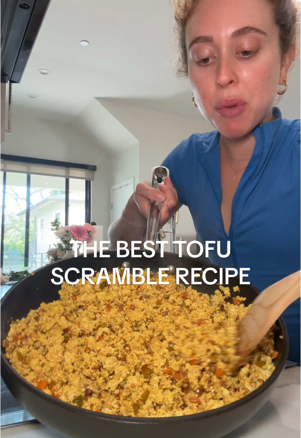 TRUSTTT I’ve been tinkering with this recipe for years lmao and this is a 10/10 scramble  Recipe:  1 block tofu  1/4 large onion diced  3 cloves garlic minced  1/2 bell pepper or two smaller peppers diced  1/4 tsp ish of all spices  1 1/2 tbsp nutritional yeast  2-3 tsp @Bragg Live Foods liquid aminos  1 1/2 tbsp butter  1/3 cup violife shreds  #tofu #tofurecipe #tofuscramble #veganrecipes #plantbasedrecipes 