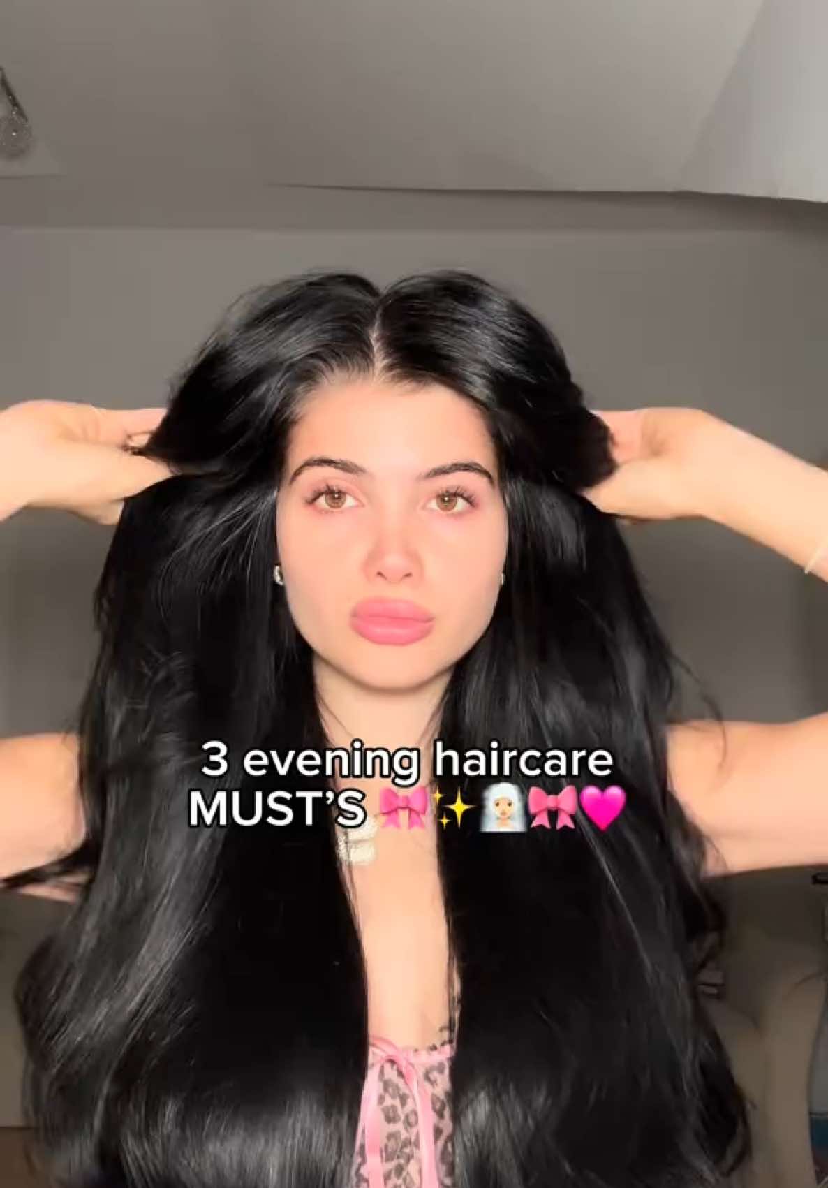 my 3 evening haircare MUSTS 🎀✨🤍 #haircareroutine #hairgrowth #fyp #hairgrowthtips #hairtok #HairCareTips #hair #beautyhacks 