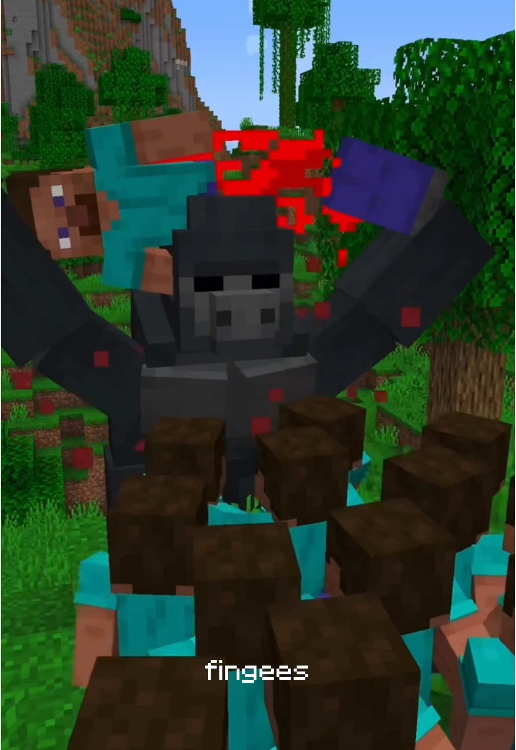 I added 100 humans vs one gorilla to #Minecraft #cursedminecraft #minecraftmemes 