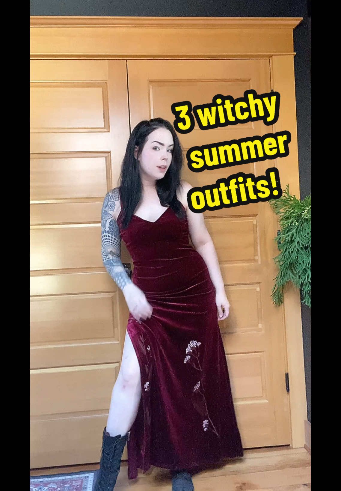 Which is your fav? 1, 2, or 3? All dresses by @DISTURBIA ! My fav clothing company- not sponsored lol. #disturbiaclothing #gothic #gothicstyle #witchtiktok #witchootd #ootdfashion 