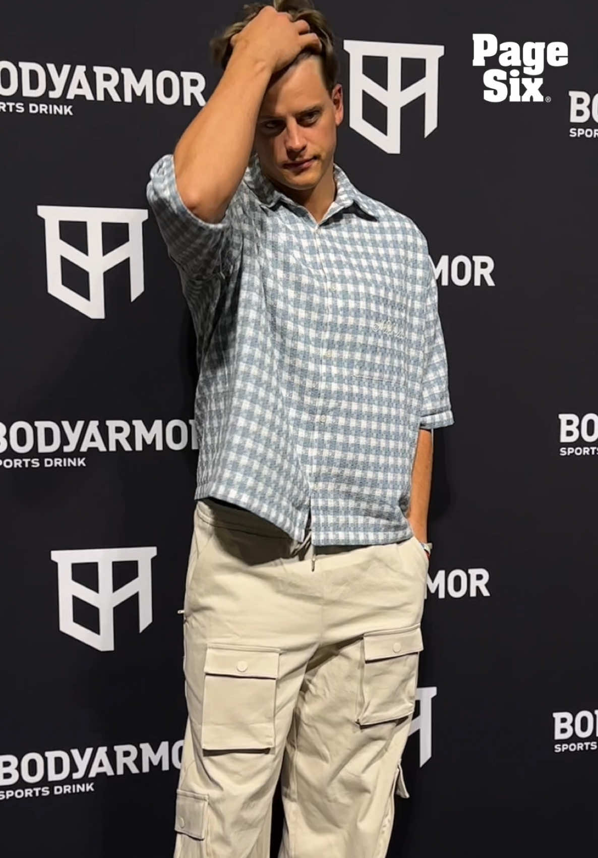 My boyfriend Joe Burrow just arrived at the BODYARMOR 