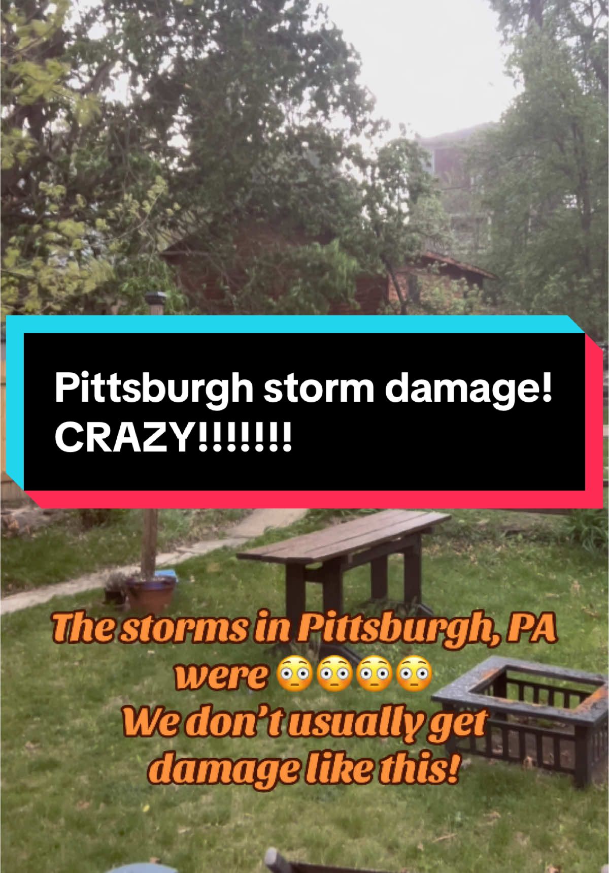 We never seen damage like this, but last night was insane! I really thought we were headed to oz! Many area schools were closed because of lose of power. Many are closed again tomorrow due to unpasssable roads. #pittsburgh #storms #wind #oz #offtoseethewizard #wow #weather #weathertok #pittsburghweather #damage #stormdamage #unbelievablestories #staysafe
