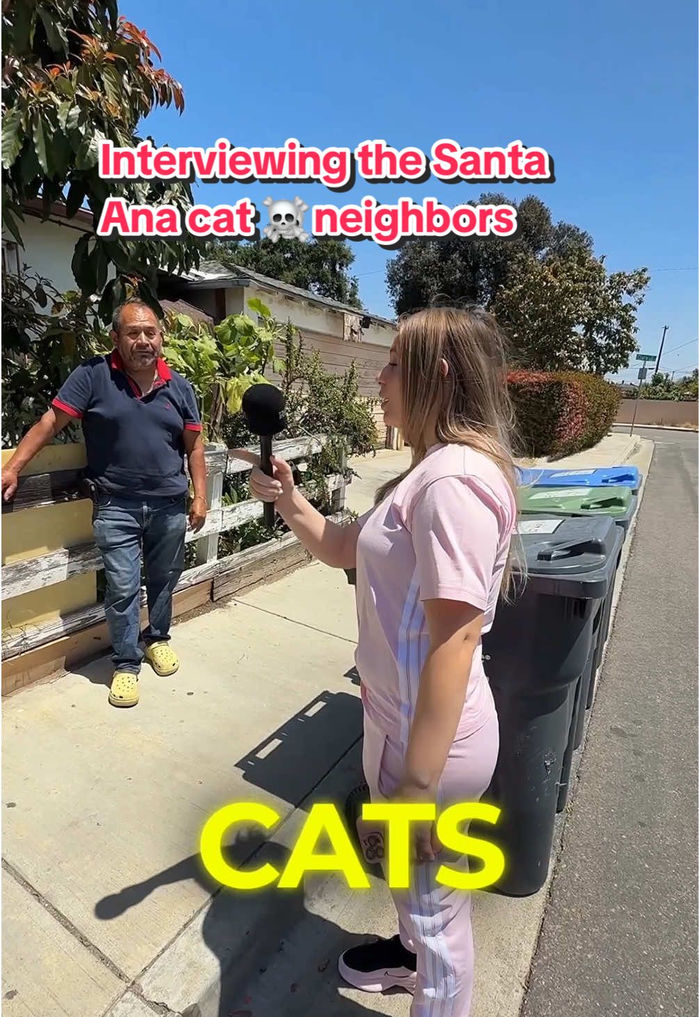 Interviewing the Santa Ana cat ☠️ neighbors #santaana #interviews 