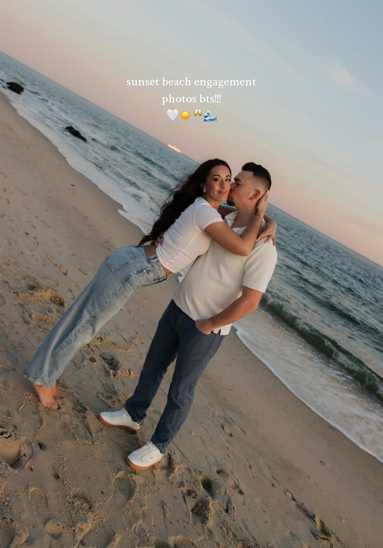 bts of this sweet couples beach engagements!!  #weddingphotographer #weddingtiktok #engagementphotos #photographerposes #raybanmeta #engagementphotoposes #photographytok #photomagic #weddinginspo #photographersoftiktok #photographerbts #engagementphotoinspo #bridetobe 