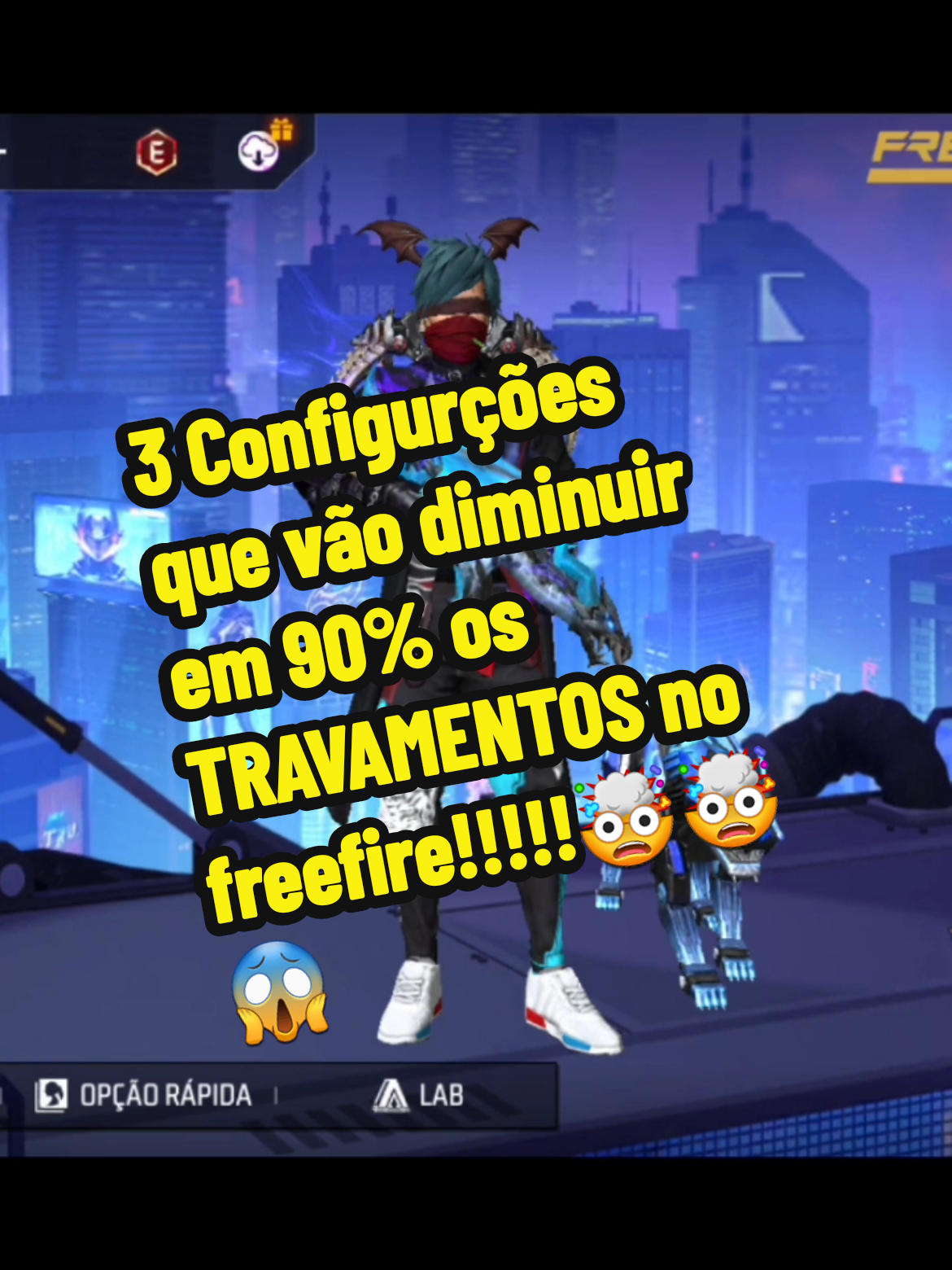 3 Configurções  que vão diminuir em 90% os TRAVAMENTOS no freefire!!!!!🤯🤯😱#free_fire #ff #freefirebrasil #freefire #paravoce 