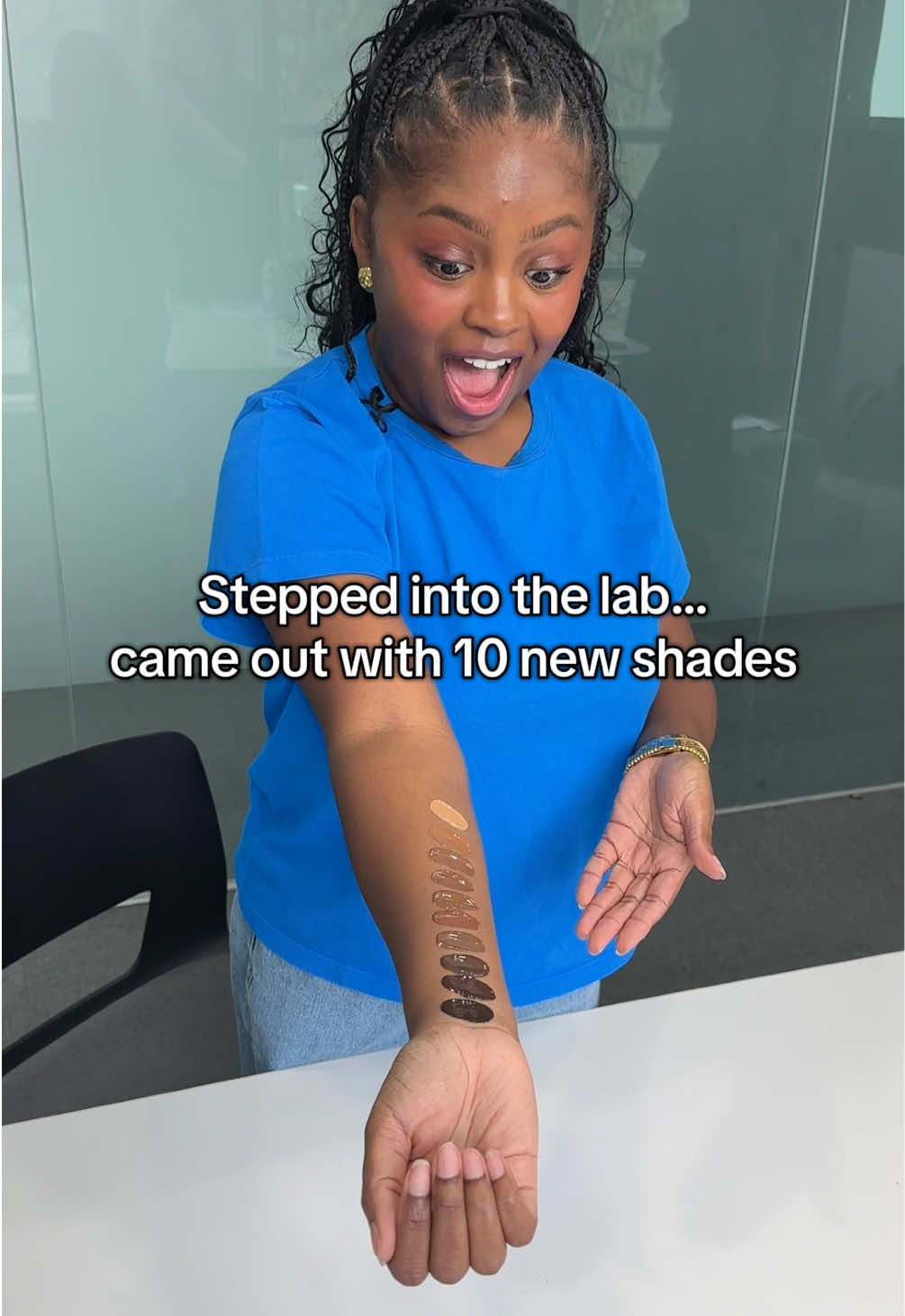 Walked into the lab and came out with 10 new shades! 😎✨ Created these with @Parnell US Parnell to bring inclusivity to K-beauty. Who’s ready to see the future of foundation? #ShadeExpansion #KBeauty #Foundation #makeup #koreanmakeup 