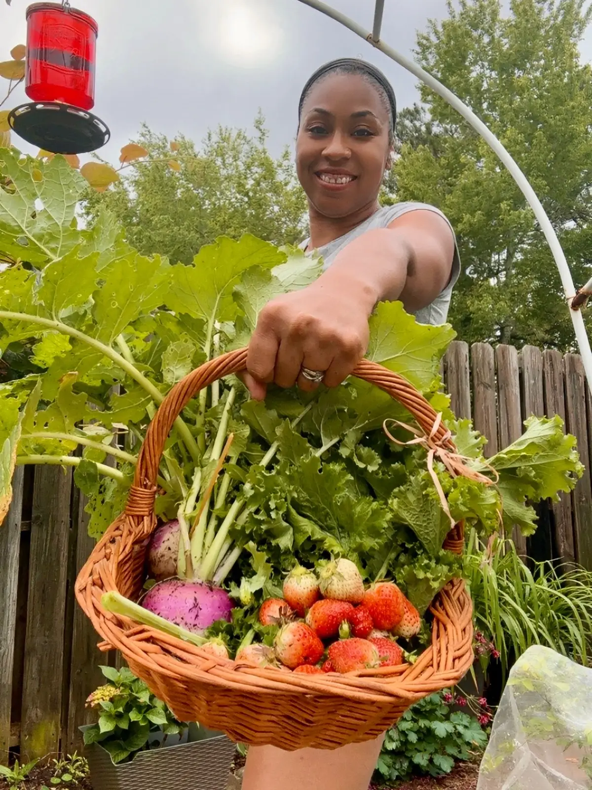 Our first harvest of the spring #blackhomesteaders  #homesteading #homemaking #backyardgarden #harvesting 