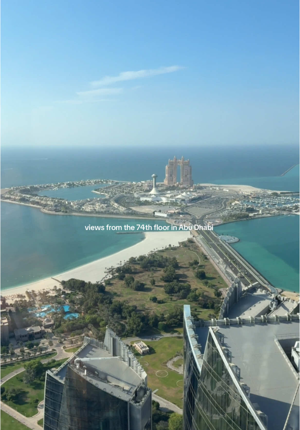📍Observation Deck 300 at the Conrad Abu Dhabi #abudhabi #travel #views 
