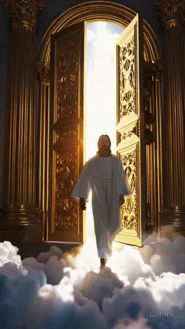 Jesus Cristo Saindo na Porta do Céu