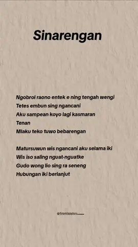 #sinarengan #dennycaknan #bellabonita #lagujawa #jawapride #lyricsvideo #lyrics_songs #liriklagu #lirik 