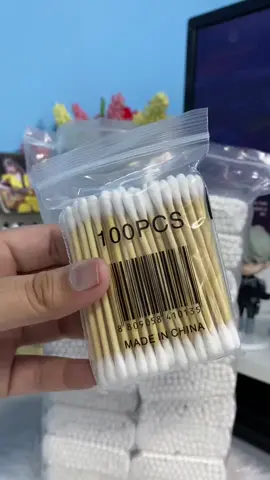 20 packs/100pcs Cotton Swab Bamboo Stick ✨ #bamboostick #bamboo #cotton #cottonbuds #cottonswab #20packs #100pcs 