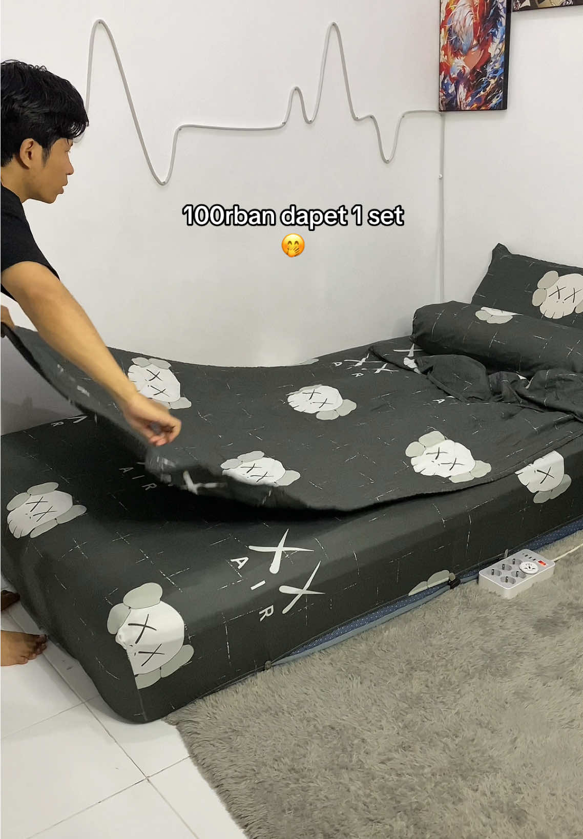 Sprei 1 set dengan selimut  #spreiantigeser #spreiaesthetic #spreimotif #dekorasikamar 