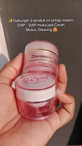 Cobain Cream Booster & Red jelly monwhite, dan lihat hasilnya😍 #GlowUp #pemutihwajah #creambooster #monwhite #boostercream #flekhitamdiwajah #fypppppppppppppp #flekhitambandel #beranda 