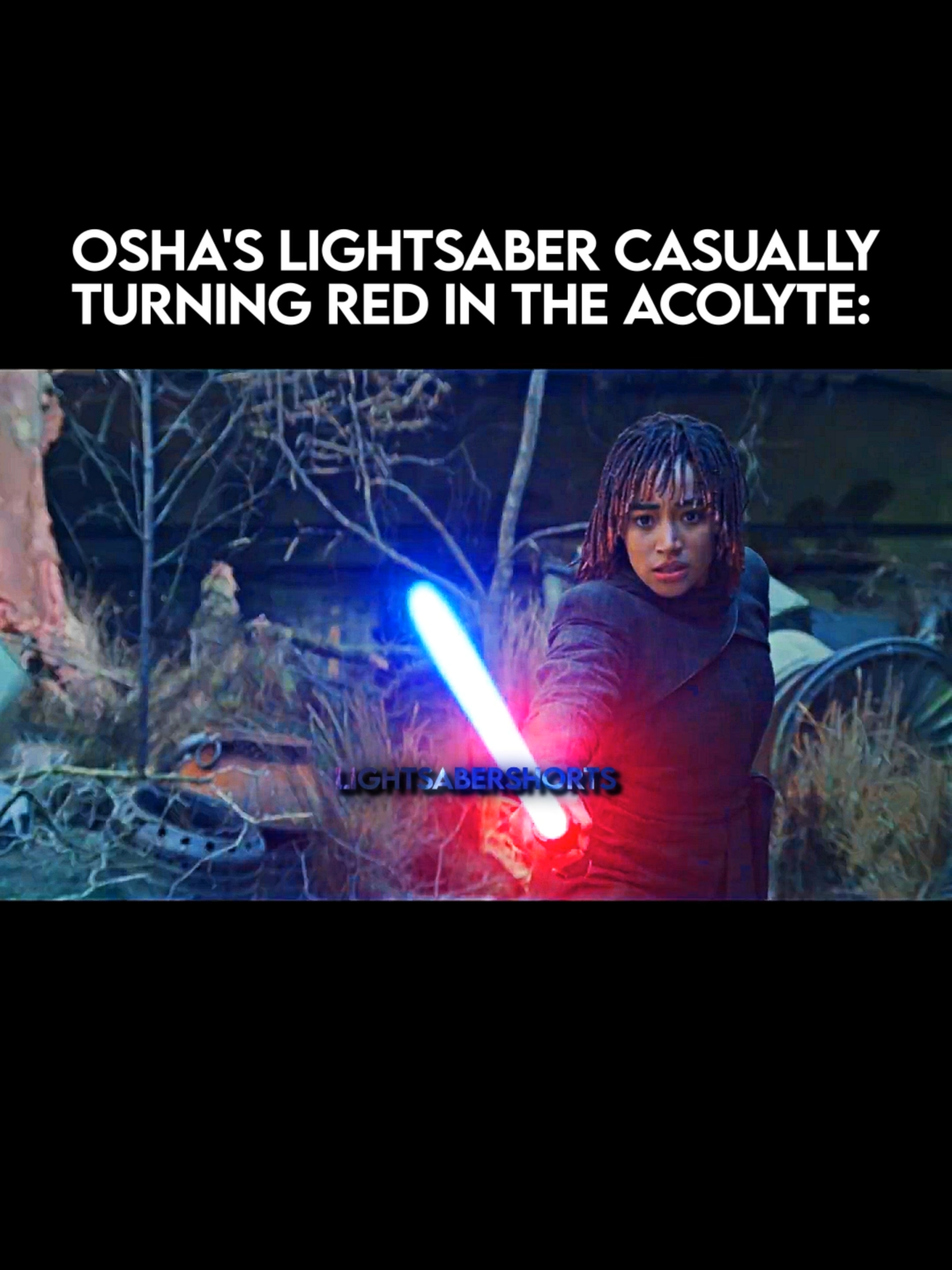 Her Lightsaber turned red.. 😭🙄#fyp #starwarsfan #anakinskywalker #starwarstiktok