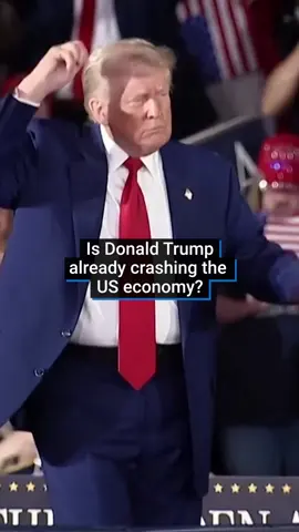 Is Donald Trump's tariff policy already crashing the US economy? Trump asked US business leaders to give him more time after the economy contracted for the first time in three years, leading to recession fears. He said the figure was misleading because companies had stockpiled imports ahead of his imposition of his tariffs taking effect. #donaldtrump #news #uspolitics #usnews #fyp