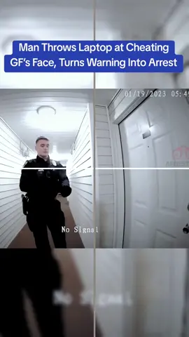 Man Throws Laptop at Cheating GF’s Face, Turns Warning Into Arrest #cops #copsoftiktok 