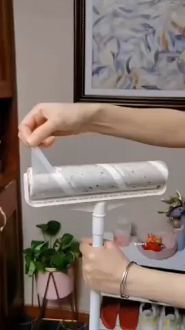 Stick+1O Roll [24CM] StickyLint Roller Detachable Rod Floor Lint RollerLong Pole Sticky Roller Mop Dust StickyHair Pet Fur Remover#fyg #foryoupage #goodthing #Home #tiktokshop #life 