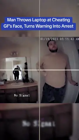 Man Throws Laptop at Cheating GF’s Face, Turns Warning Into Arrest #cops #copsoftiktok 