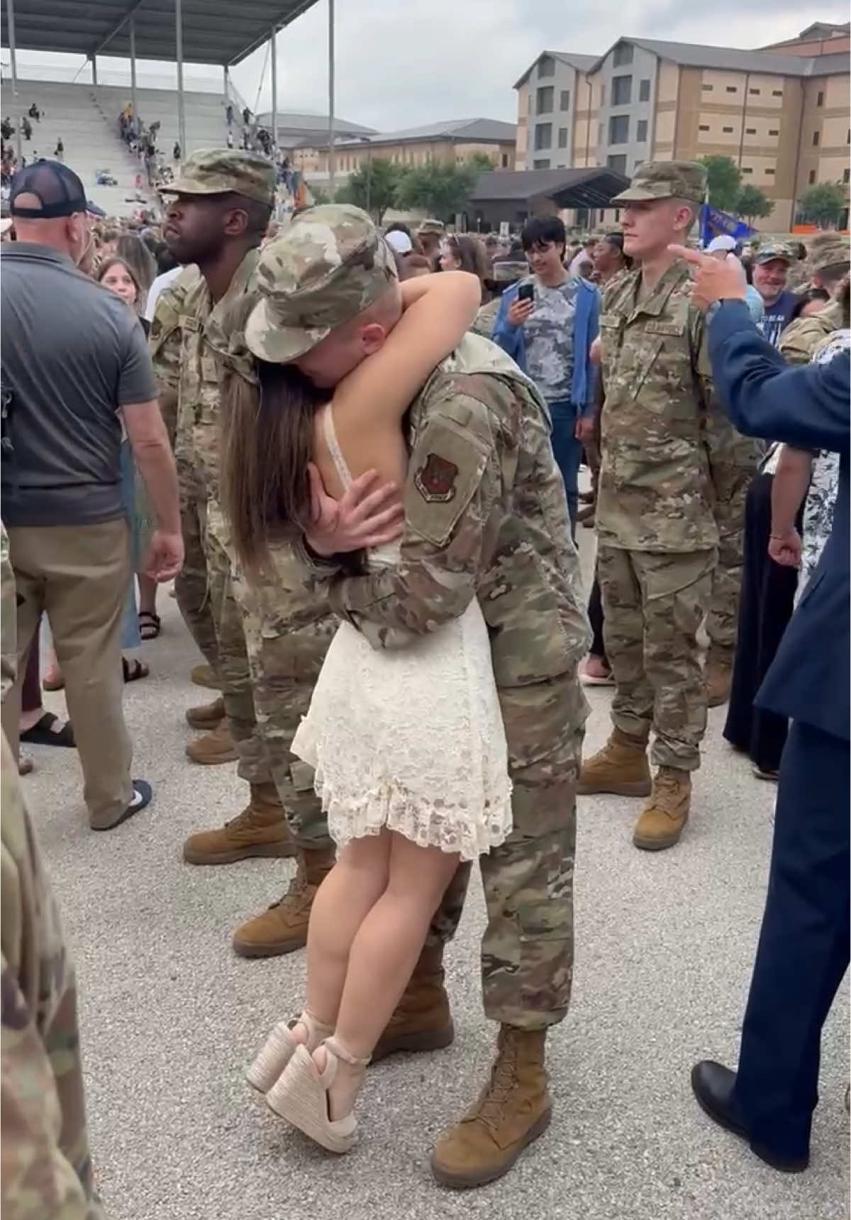 My military man, I’m so proud of you🥹❤️ @mikey bohley #fyp #tapout #bmt #graduation #airforce 